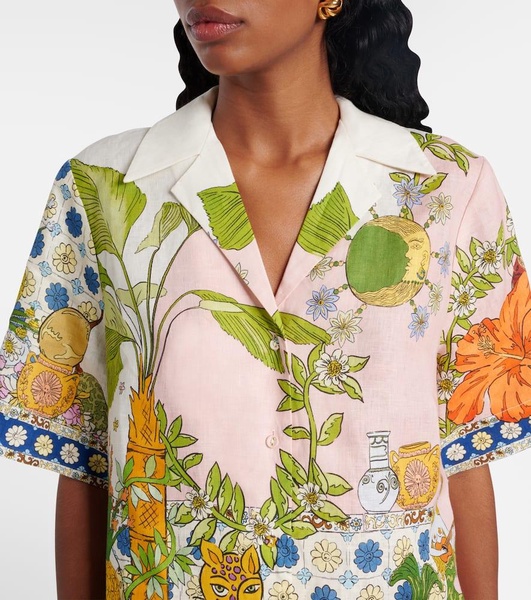 Hazel printed linen shirt