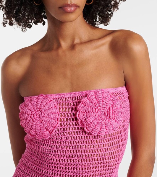 Camellia crochet cotton minidress