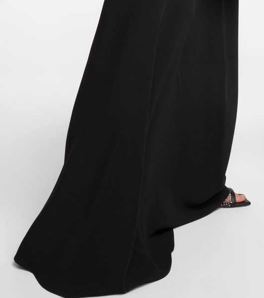 One-shoulder cady maxi dress
