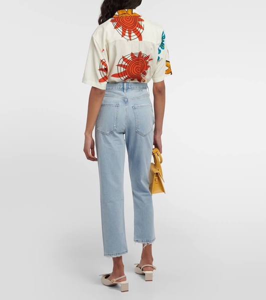 Riley high-rise cropped jeans