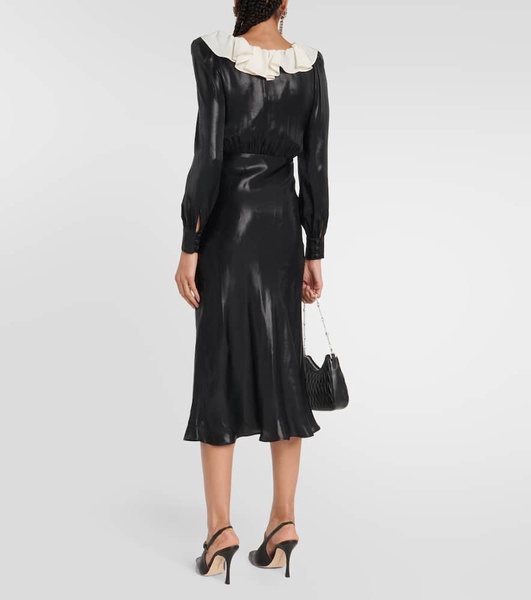 Velvet midi dress