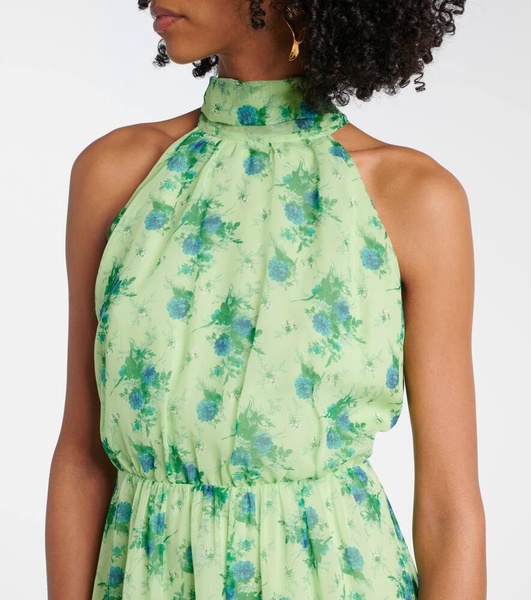 Cactus halterneck silk gown