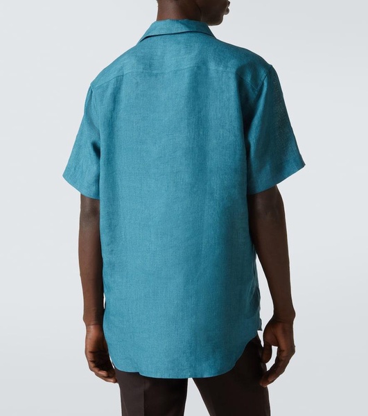 Linen bowling shirt