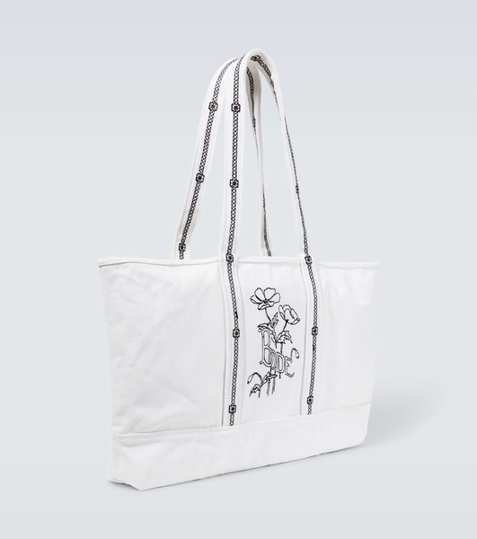Laundry embroidered canvas tote bag