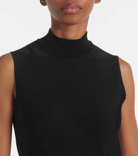 Pleated turtleneck top