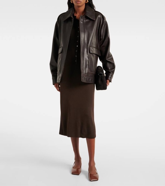 Ane patent leather slingback flats