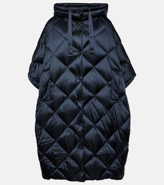 Treca quilted canvas down cape