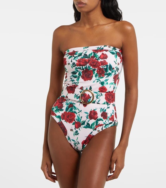 Whitney floral belted swimsuit