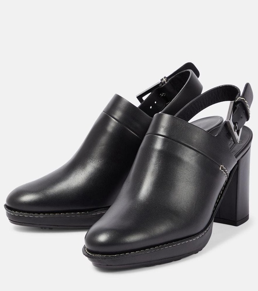 Clos leather slingback pumps