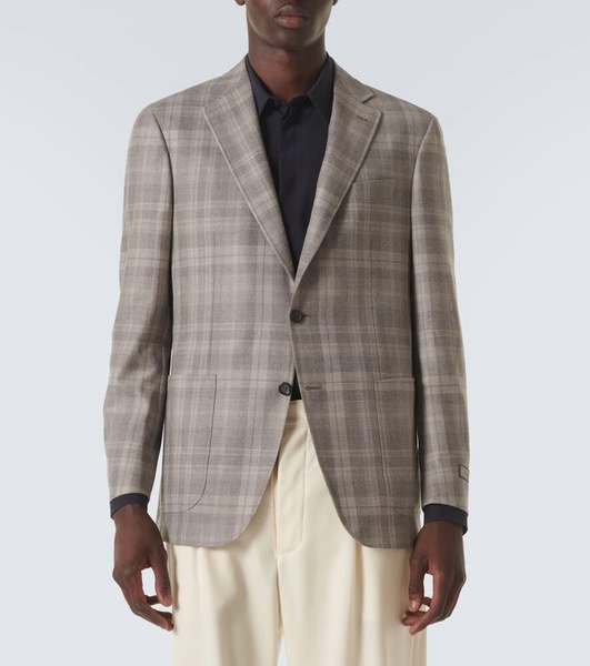 Kei checked wool blazer