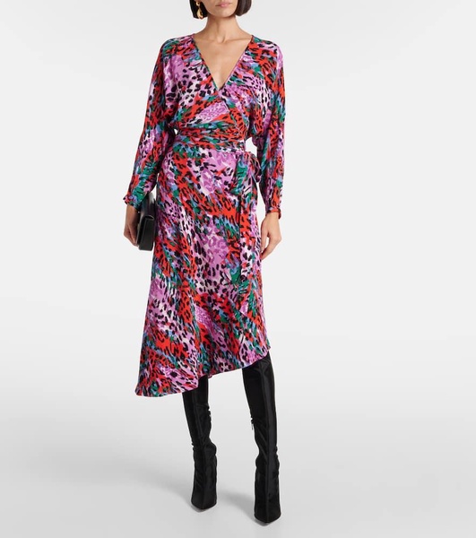 Eloise leopard-print midi dress