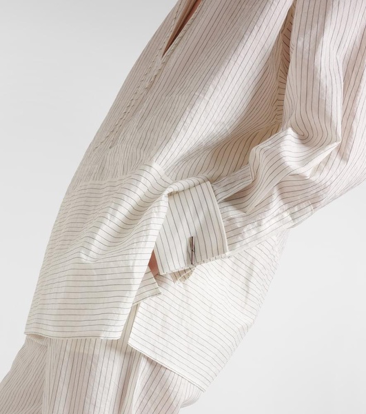 Saletta pinstripe cotton and silk shirt