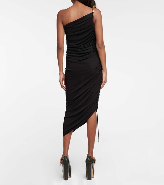 One-shoulder midi dress