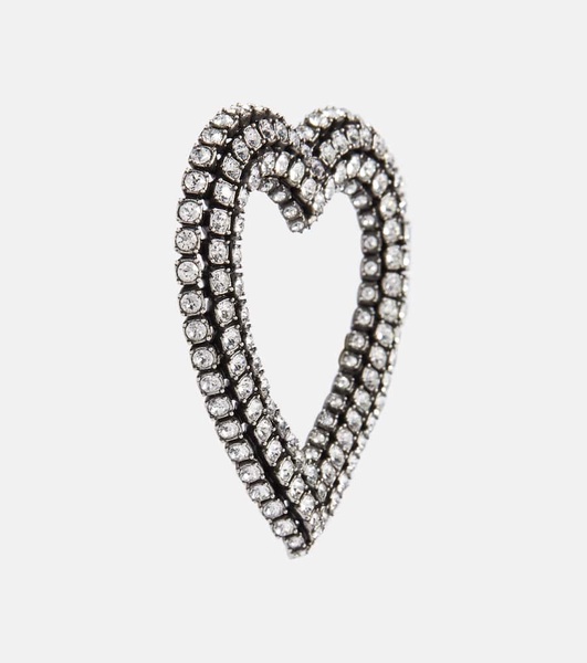 Embellished heart earrings
