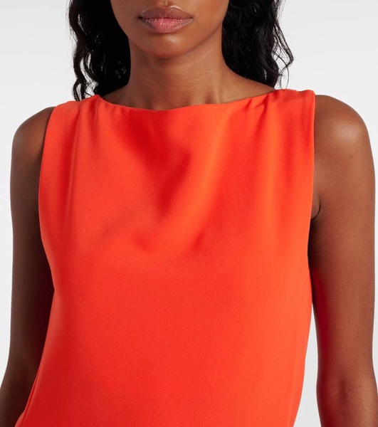 Chain-detail cady gown