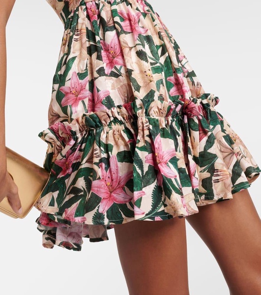 Alaria Rocio ruffled floral minidress