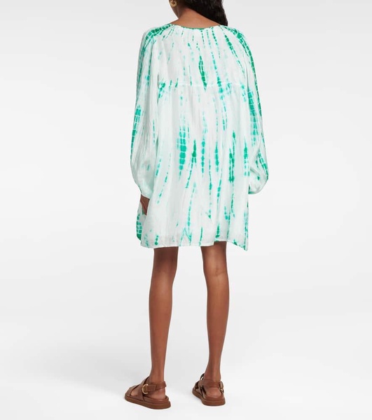 Tie-dye silk minidress