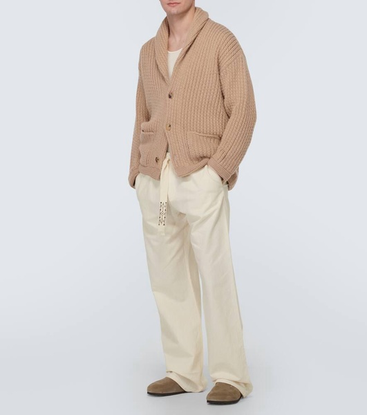 Akasha cotton-blend straight pants