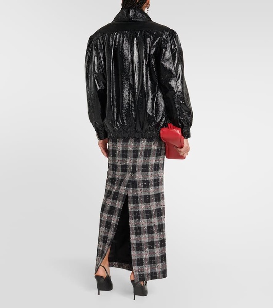 Oversized leather jacket