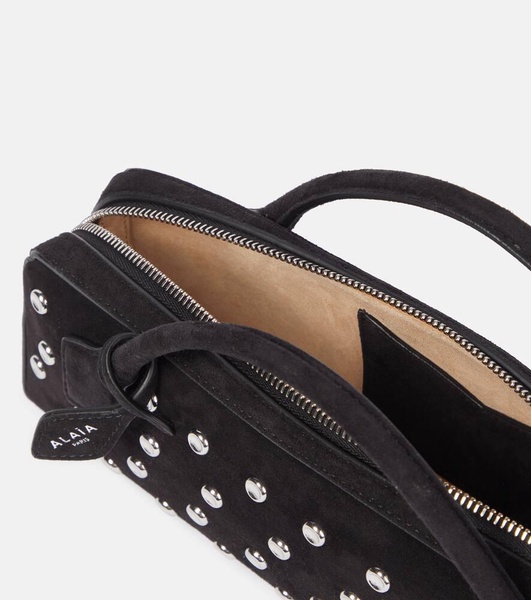 Le Teckel studded suede tote bag