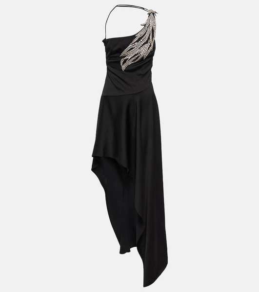 Embellished halterneck mdi dress