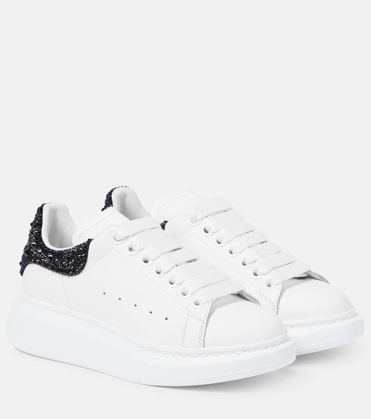 Oversized embellished leather sneakers