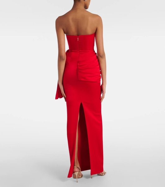 Draped crêpe satin gown