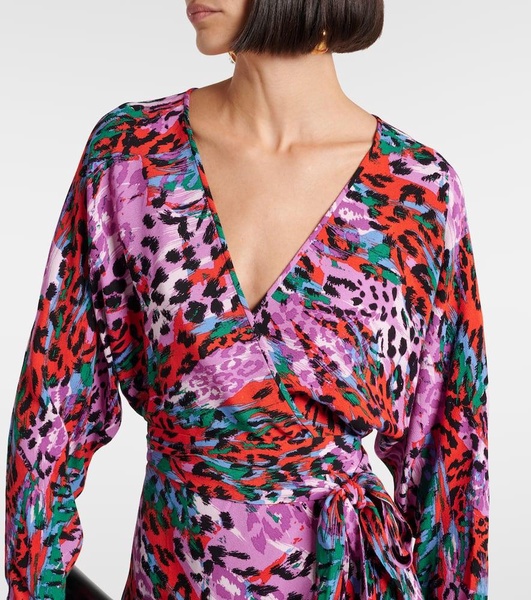 Eloise leopard-print midi dress