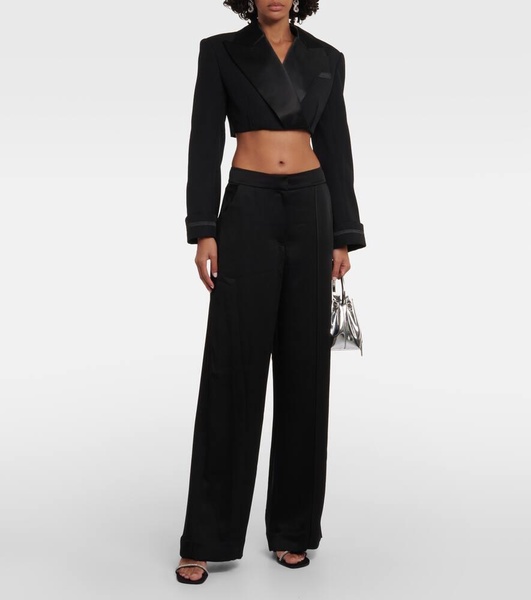 Clare cropped wool-blend blazer