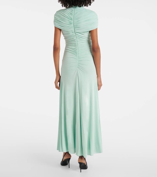 Ruched jersey maxi dress