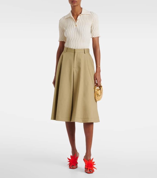 Adam raffia-trimmed leather mules