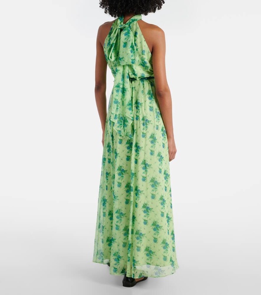 Cactus halterneck silk gown