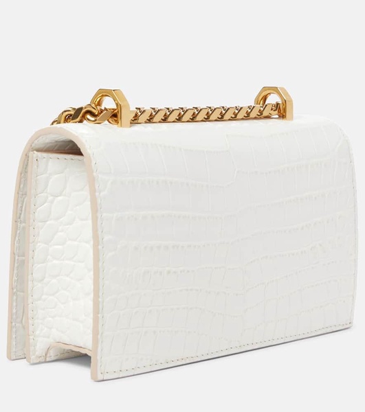 Jewelled Satchel Mini leather crossbody bag