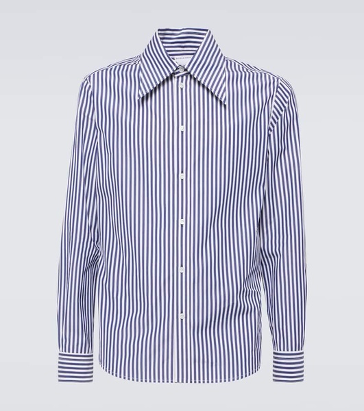 Striped cotton poplin shirt