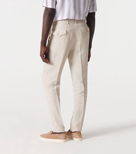 Linen slim pants