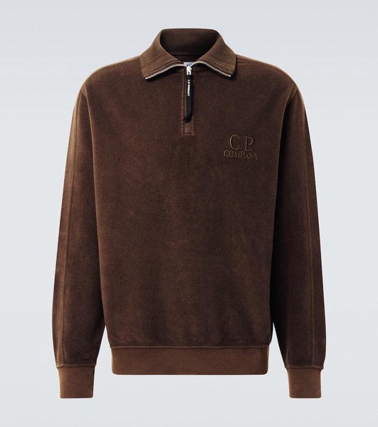 Cotton half-zip sweatshirt