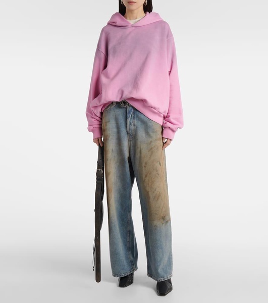 Cotton-blend fleece hoodie