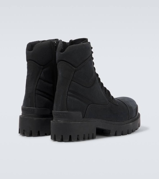 Combat Strike canvas lace-up boots