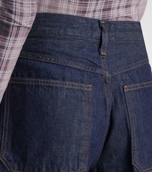 Nolan high-rise denim Bermuda shorts