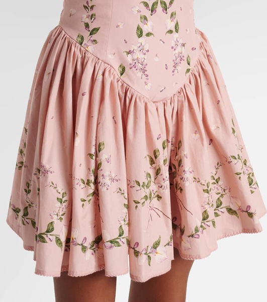 Pluma Wisteria floral corset cotton dress