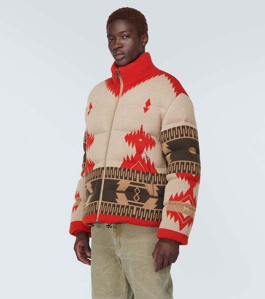 Icon jacquard down jacket
