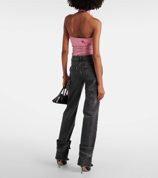 Low-rise straight jeans