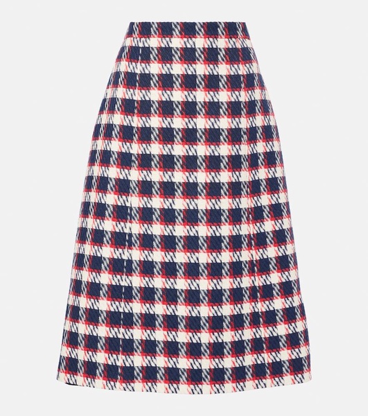 Tweed midi skirt