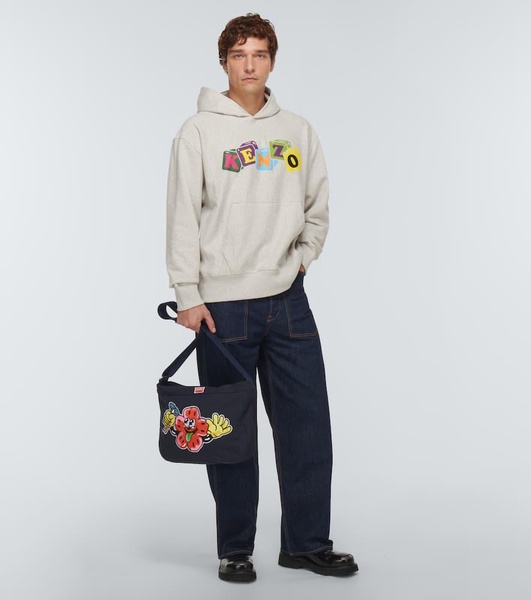 Logo cotton jersey hoodie