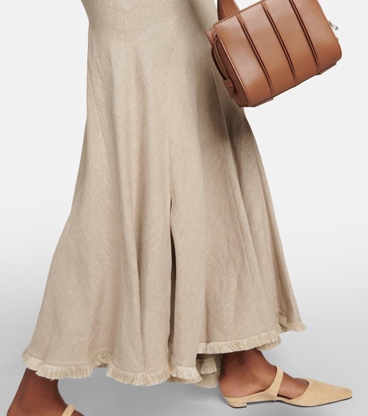 Mermaid linen maxi skirt