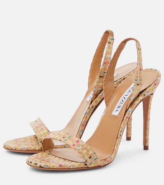 So Nude 105 raffia slingback sandals