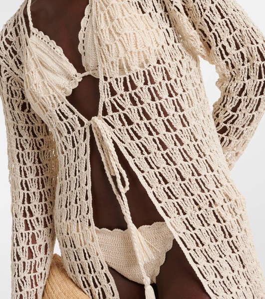 Crochet cotton cardigan