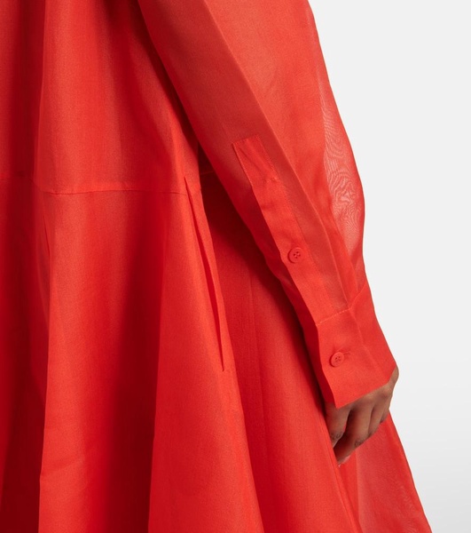 Sissy silk shirt dress
