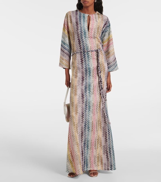Sequined lamé maxi dress