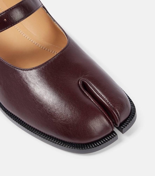 Tabi leather Mary Jane flats